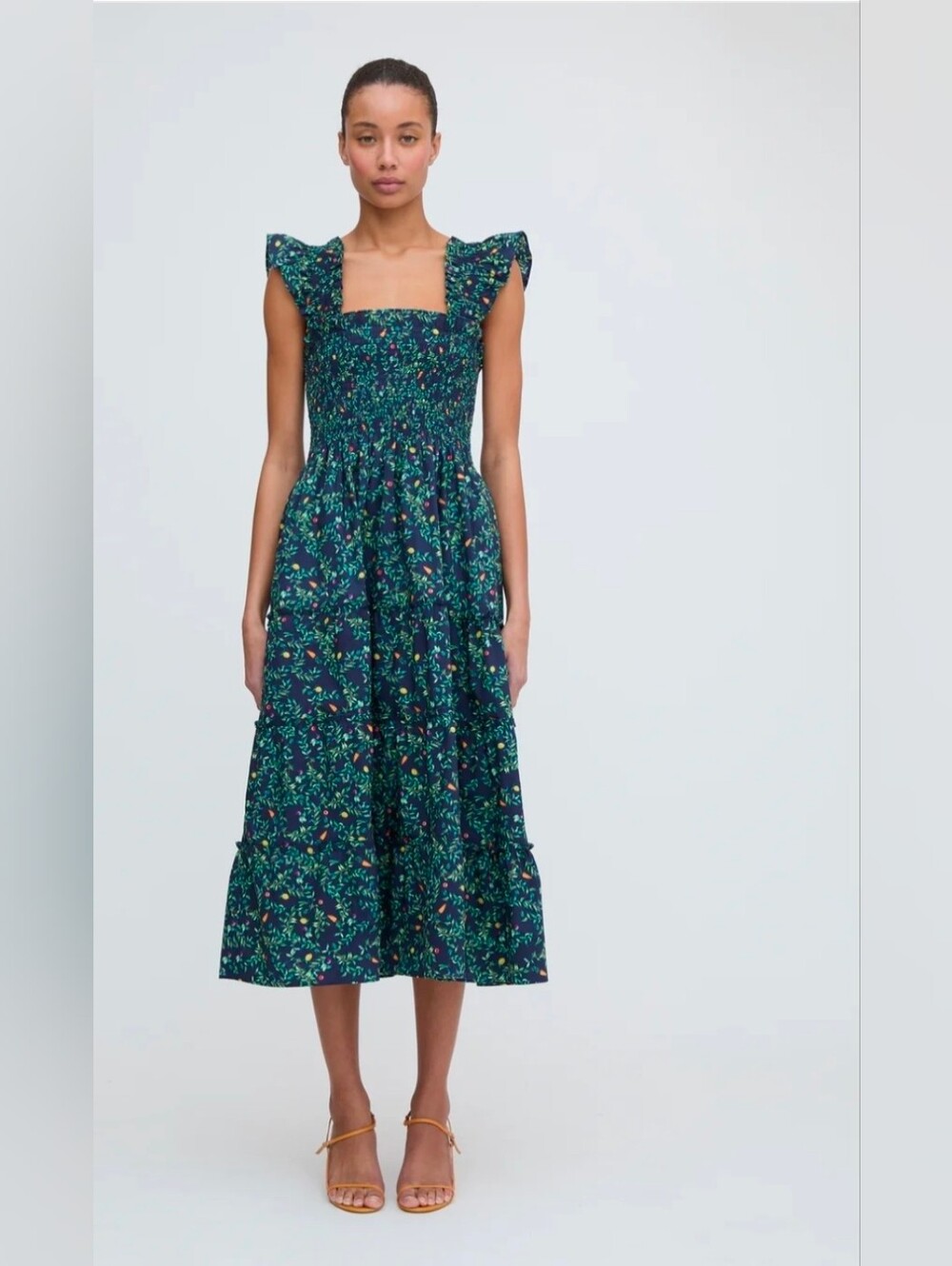 Hill House The Ellie Nap Dress in Garden Poplin size X-small